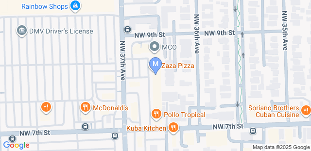 Map to Miami Fencing Academy